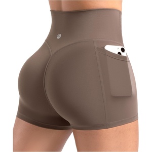 image:imageENERBLOOM Workout Biker Shorts Womens with Pockets High Waist Yoga 2546810 Gym Running Volleyball Athletic ShortsCoffee