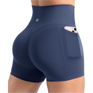 image:imageENERBLOOM Workout Biker Shorts Womens with Pockets High Waist Yoga 2546810 Gym Running Volleyball Athletic ShortsNavy Blue