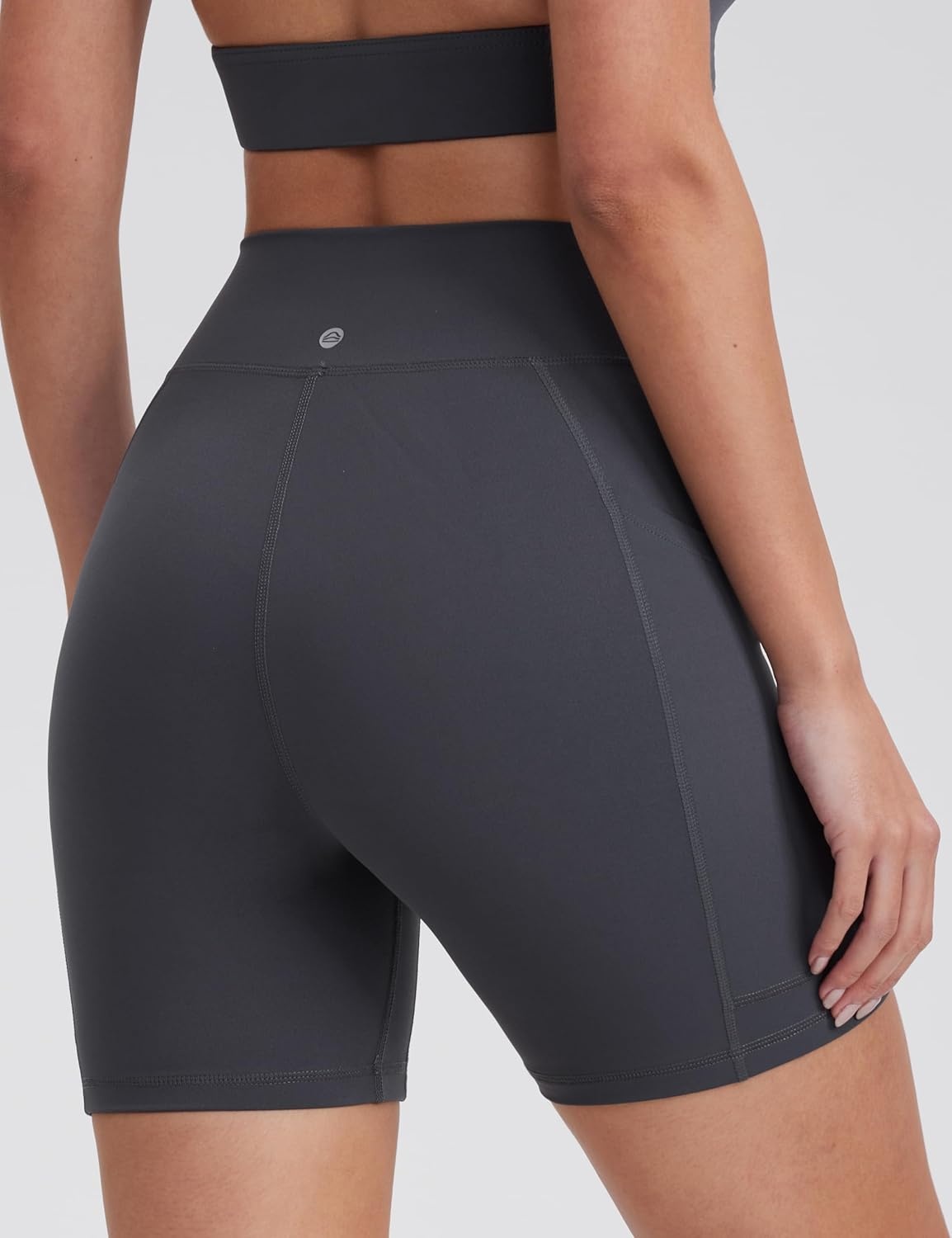 image:imageENERBLOOM Biker Shorts Women with Pockets 46810 Spandex Workout Shorts Lightweight for Summer Cycling Running Yoga GymBlackebonymustang