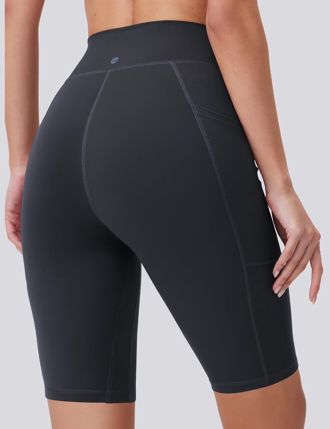 image:imageENERBLOOM Biker Shorts Women with Pockets 46810 Spandex Workout Shorts Lightweight for Summer Cycling Running Yoga GymDark Navy
