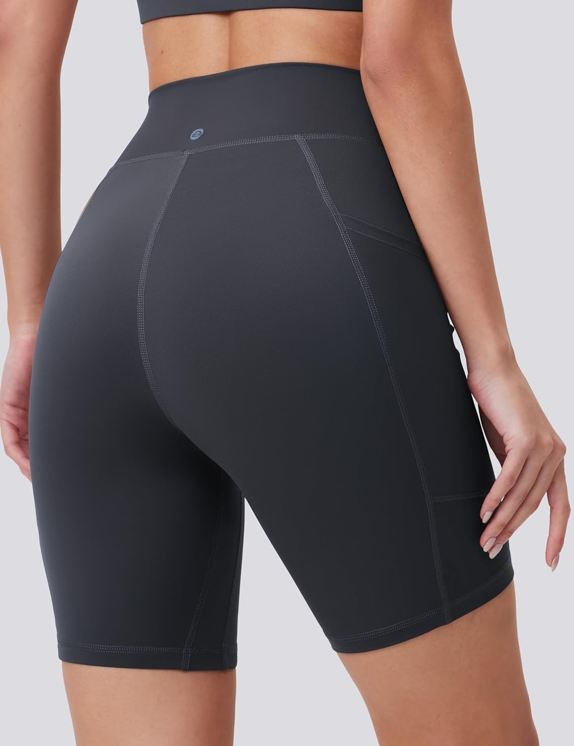 image:imageENERBLOOM Biker Shorts Women with Pockets 46810 Spandex Workout Shorts Lightweight for Summer Cycling Running Yoga GymDark Navy