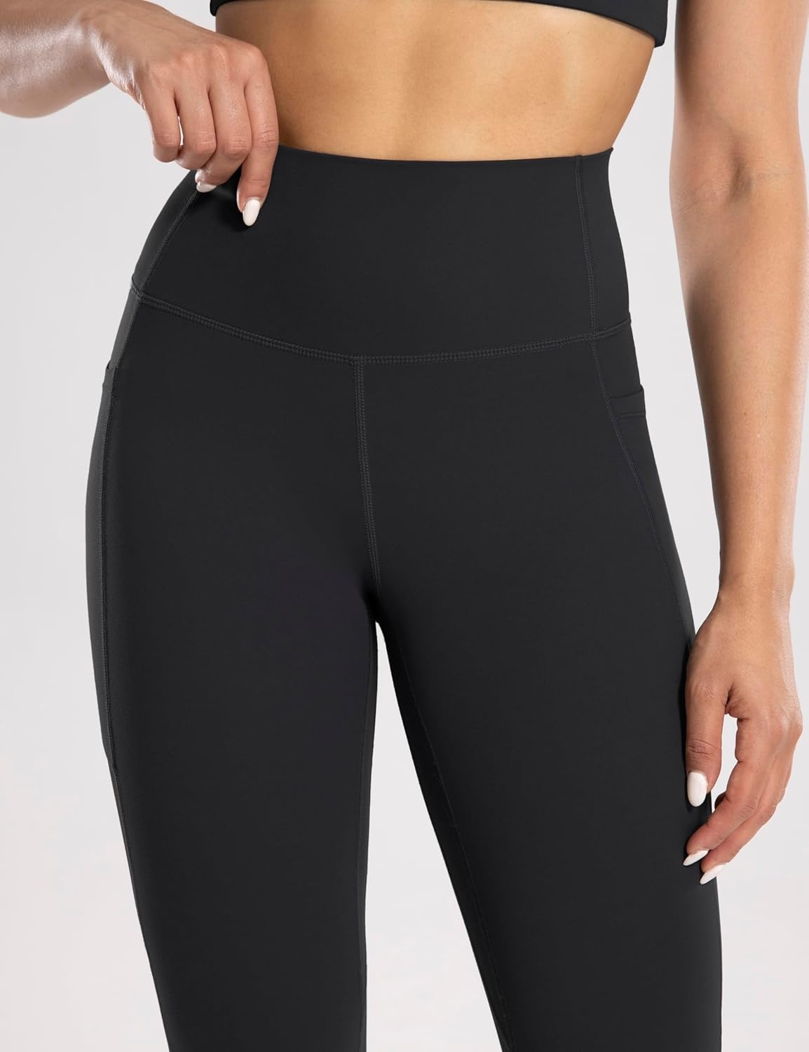 image:imageENERBLOOM Womens Workout Flare Yoga Pants with Pockets High Waisted Bootcut Leggings Tummy Control 30Black