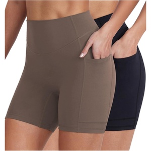 image:imageENERBLOOM Biker Shorts Women with Pockets 46810 Spandex Workout Shorts Lightweight for Summer Cycling Running Yoga GymBlackmustang