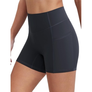 image:imageENERBLOOM Biker Shorts Women with Pockets 46810 Spandex Workout Shorts Lightweight for Summer Cycling Running Yoga GymDark Navy