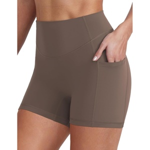 image:imageENERBLOOM Biker Shorts Women with Pockets 46810 Spandex Workout Shorts Lightweight for Summer Cycling Running Yoga GymMustang